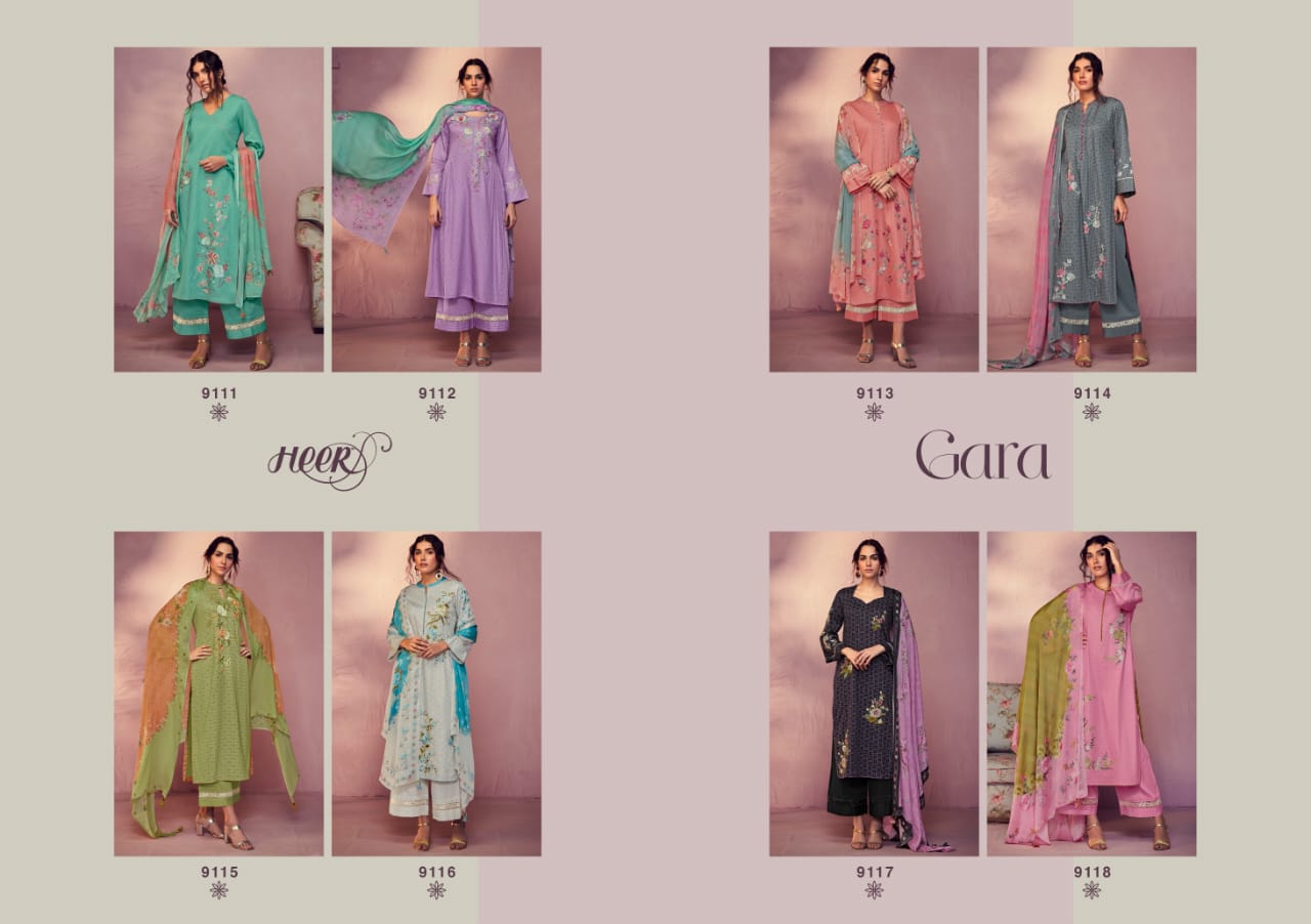 Heer Gara Vol 3 By Kimora Printed Suit Catalog